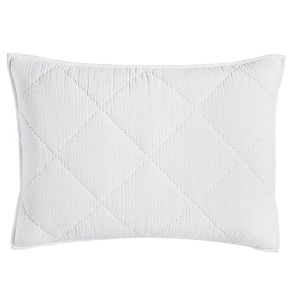 Hotel Collection Diamond Dobby Quilted King Sham White